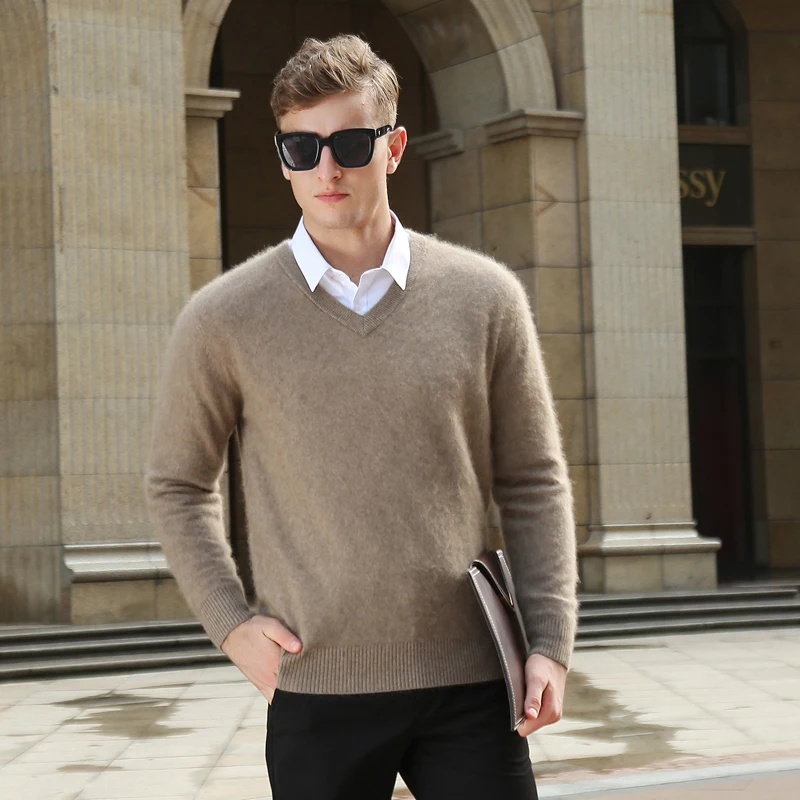 TLOML New Men's 100% Mink Cashmere Sweater V-neck Wool Pullover Basic Solid Soft Warm Cashmere Sweater Spring Autumn Simple Tops
TLOML New Men's 100% Mink Cashmere Sweater V-neck Wool Pullover Basic Solid Soft Warm Cashmere Sweater Spring Autumn Simple Tops