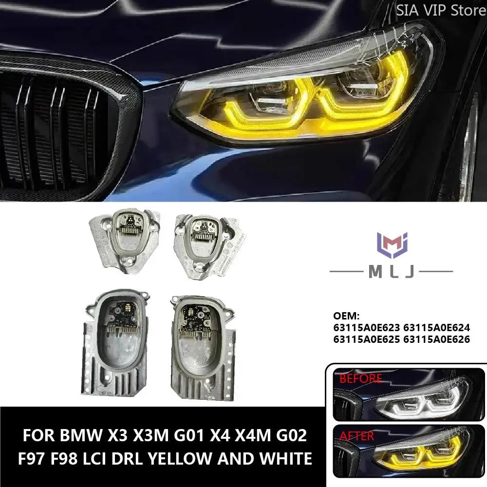63115A0E624 63115A0E623 For BMW X3 X3M X4 X4M G01 G02 F97 F98 LCI DRL Yellow Angel Eyes Headlight Module 63115A0E625 63115A0E626
63115A0E624 63115A0E623 For BMW X3 X3M X4 X4M G01 G02 F97 F98 LCI DRL Yellow Angel Eyes Headlight Module 63115A0E625 63115A0E626