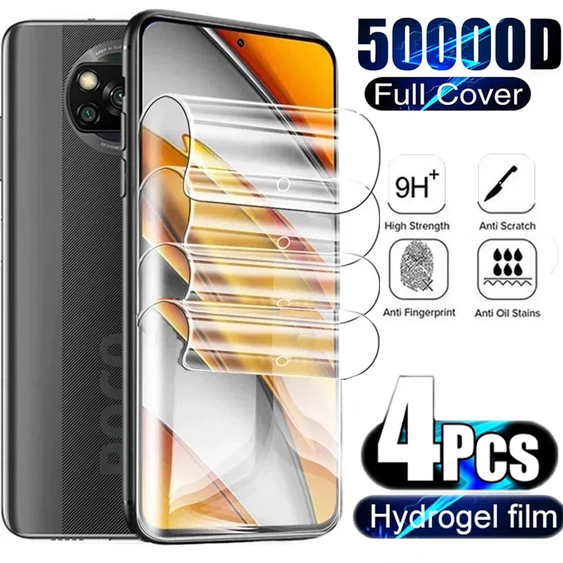 4Pcs Hydrogel Film For Xiaomi Poco X3 NFC X4 GT X5 M4 M3 Pro 5G M5 Screen Protector For Poco F5 Pro F4 GT F3 C40 Full Cover Film
4Pcs Hydrogel Film For Xiaomi Poco X3 NFC X4 GT X5 M4 M3 Pro 5G M5 Screen Protector For Poco F5 Pro F4 GT F3 C40 Full Cover Film