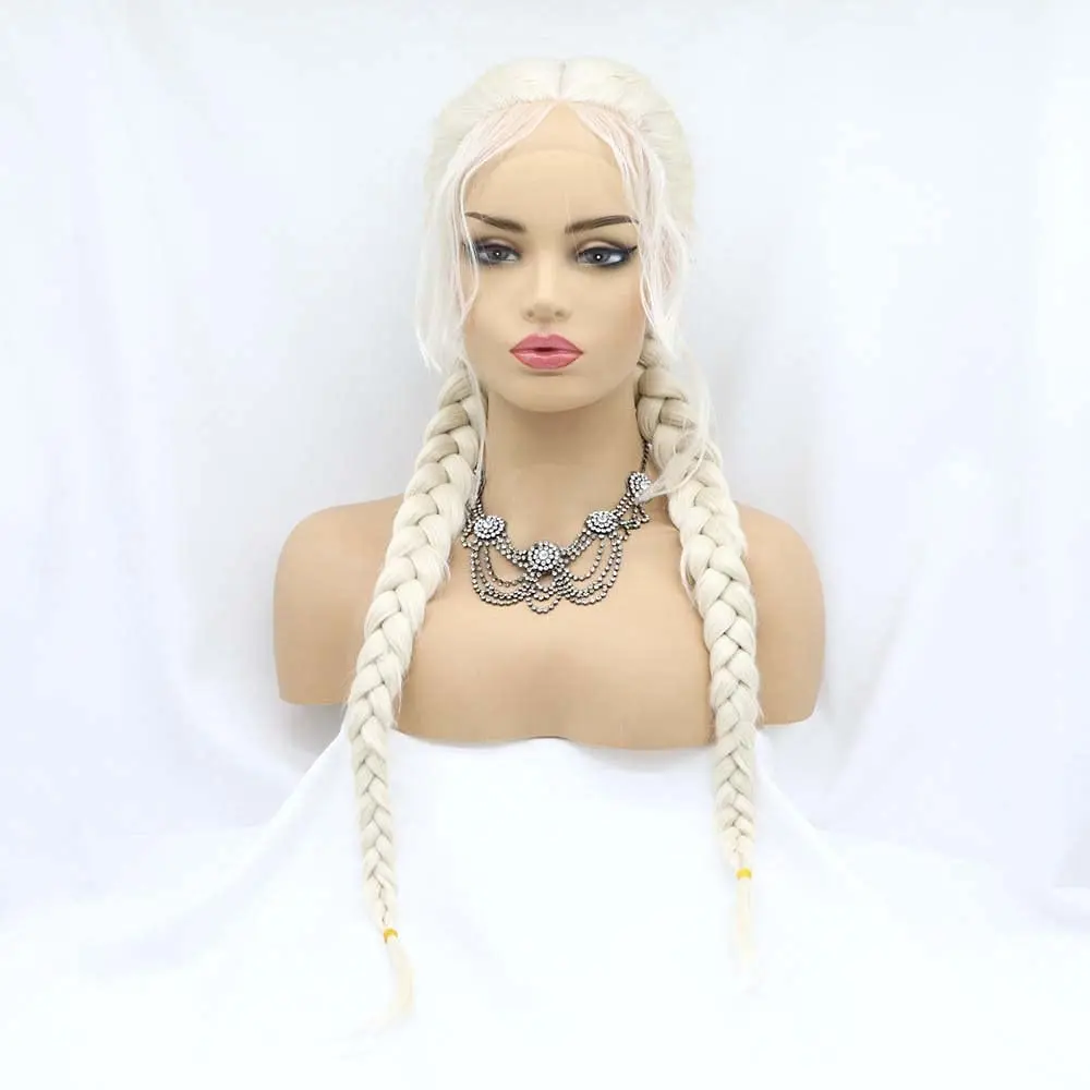 Sylvia Wigs60#Color Platinum Blonde Double Braid Synthetic Blonde Lace Front Braid Wigs Hair Heat Resistant Fiber Braid
Sylvia Wigs60#Color Platinum Blonde Double Braid Synthetic Blonde Lace Front Braid Wigs Hair Heat Resistant Fiber Braid