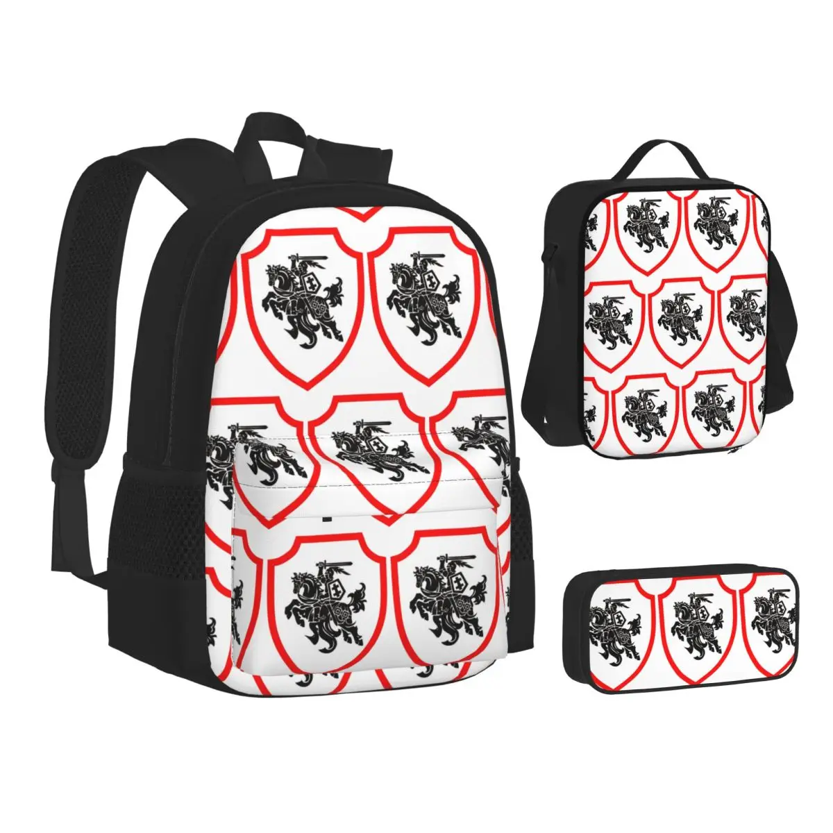 Lietuva Lithuania Coat Of Arms Backpacks Boys Girls Bookbag School Bags Kids Rucksack Lunch Bag Pen Bag Three-Piece Set
Lietuva Lithuania Coat Of Arms Backpacks Boys Girls Bookbag School Bags Kids Rucksack Lunch Bag Pen Bag Three-Piece Set