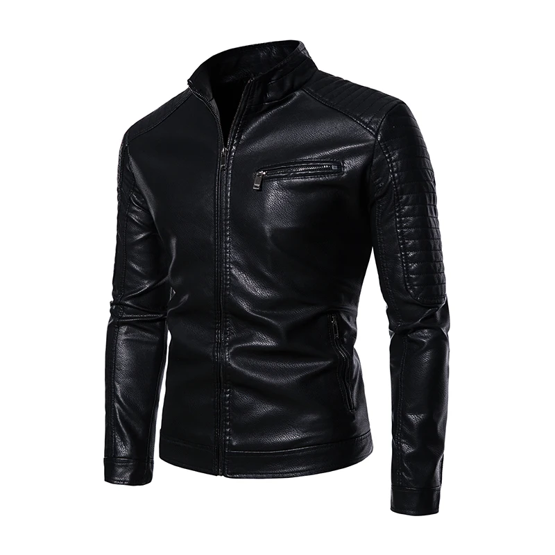 Mens Leather Coat Stand Up Collar Trend Spring and Autumn New Leather Jacket Handsome Motorcycle Suit Youth Leather Jacket Men
Mens Leather Coat Stand Up Collar Trend Spring and Autumn New Leather Jacket Handsome Motorcycle Suit Youth Leather Jacket Men