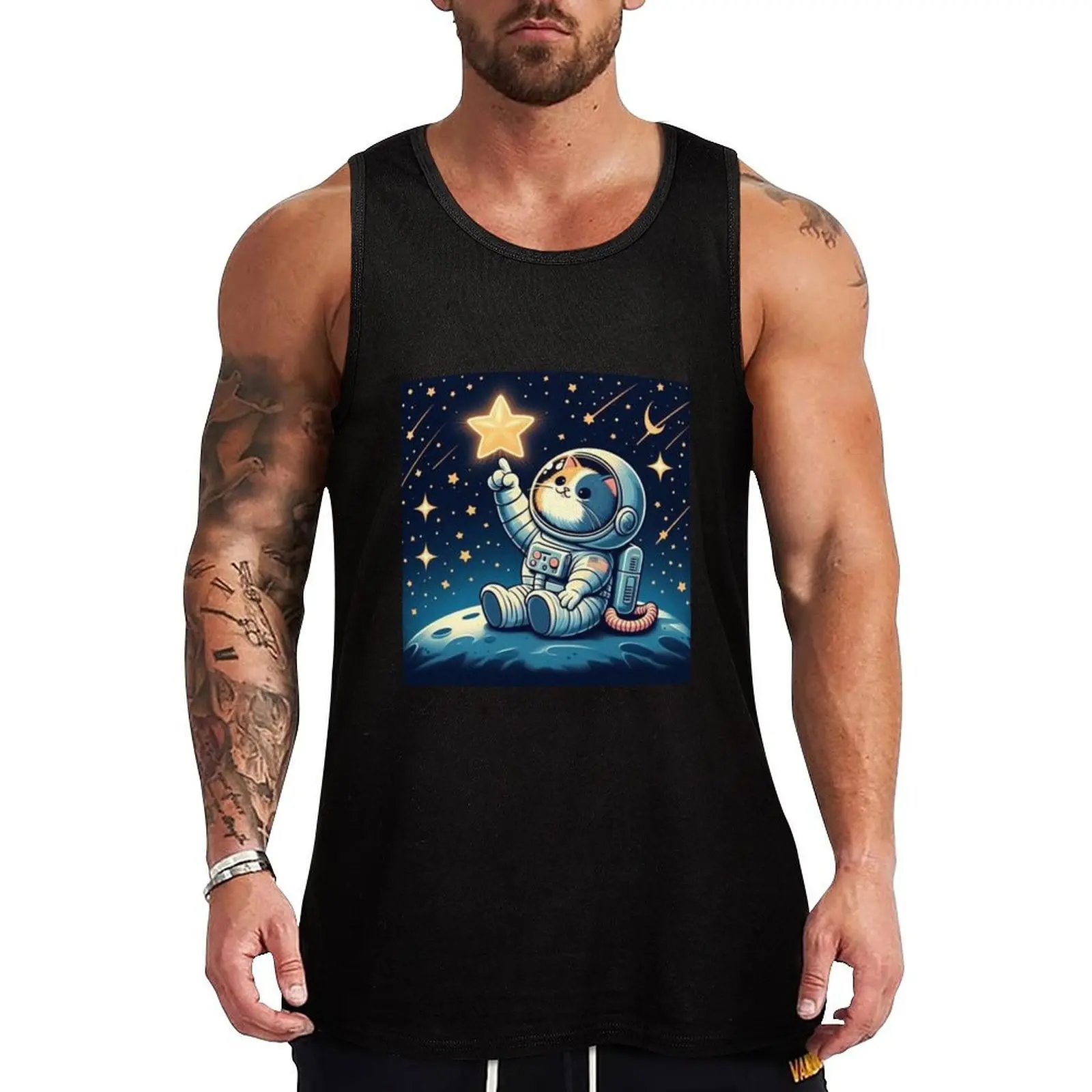 astronaut cat touching a star Tank Top Men's sleeveless gym shirts Man clothes for gym t-shirts for Men's gym
astronaut cat touching a star Tank Top Men's sleeveless gym shirts Man clothes for gym t-shirts for Men's gym