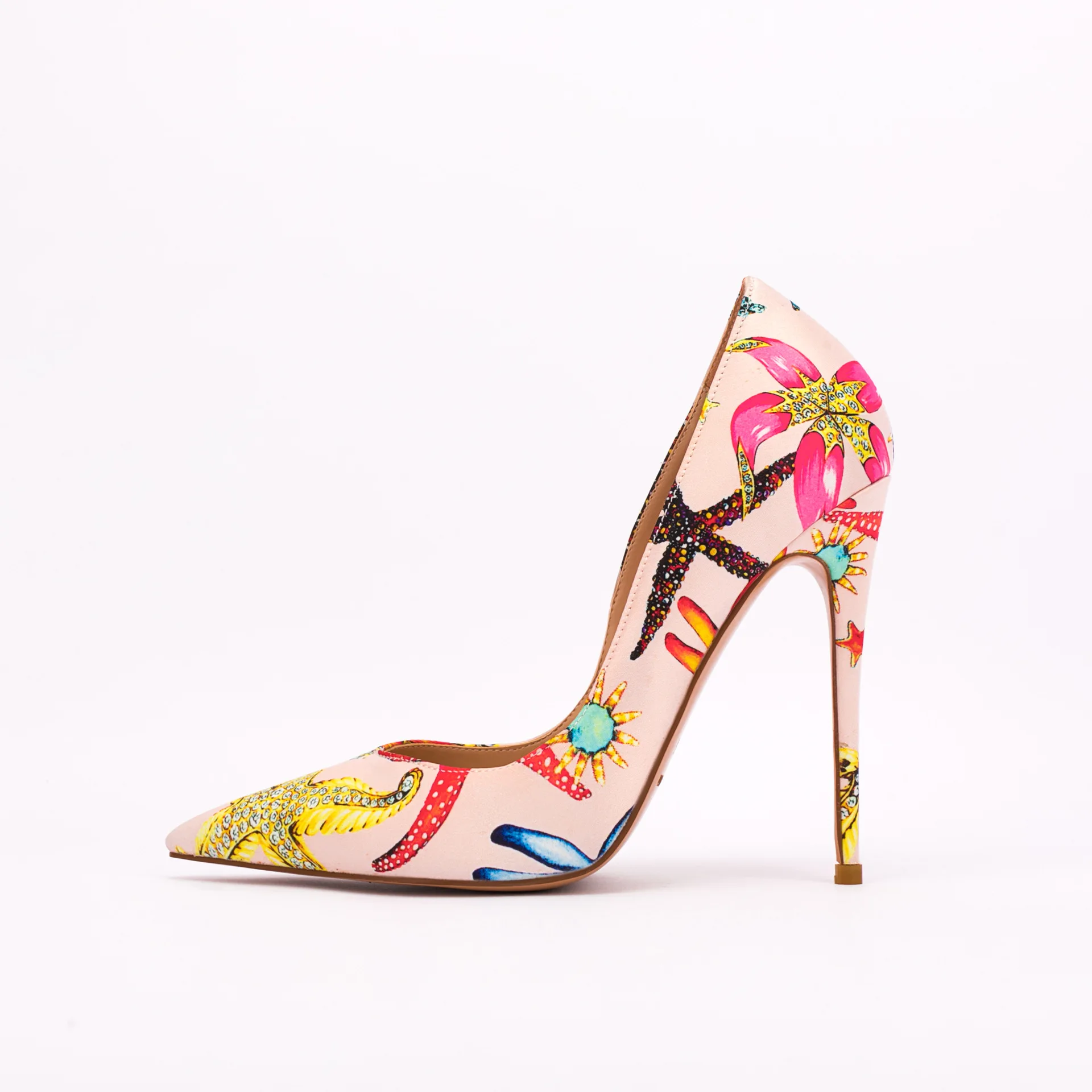 Luxury Design Printed Color Pattern Women Single Shoes Fashion Pointed Toe Stiletto High Heels Shallow Pumps 12CM Wedding Shoes
Luxury Design Printed Color Pattern Women Single Shoes Fashion Pointed Toe Stiletto High Heels Shallow Pumps 12CM Wedding Shoes