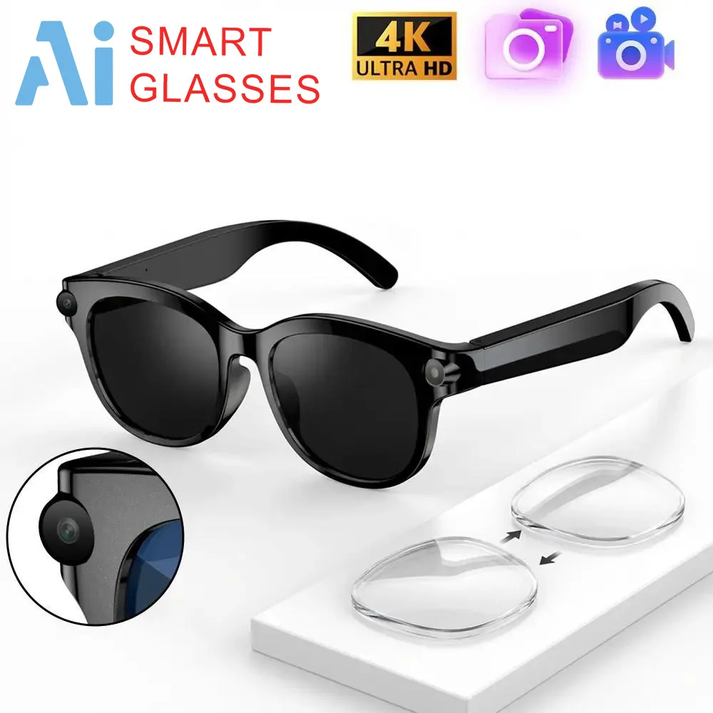 Smart AI Glasses 8MP HD 4K Shooting Camera Photo Video Voice Call Translation Waterproof Bluetooth AI Motorcycle Glasses
Smart AI Glasses 8MP HD 4K Shooting Camera Photo Video Voice Call Translation Waterproof Bluetooth AI Motorcycle Glasses