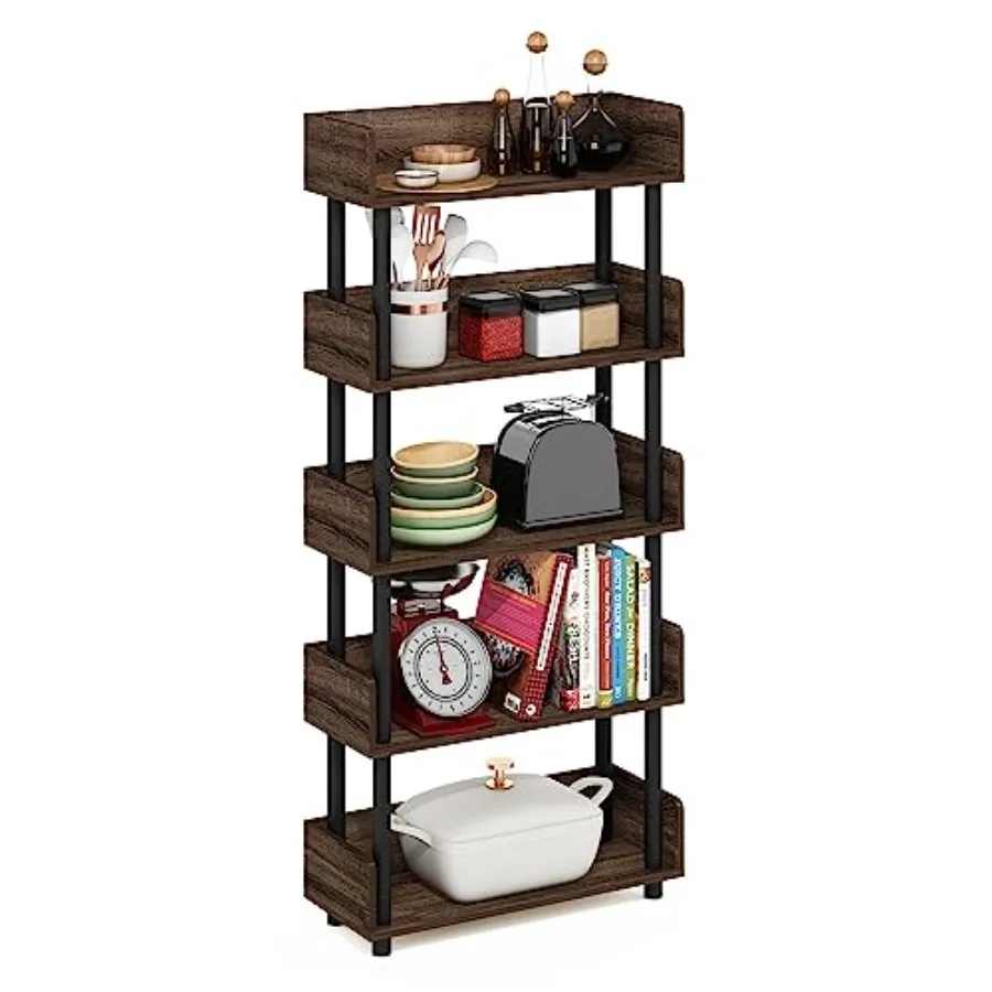 Turn-N-Tube 5-Tier Toolless Freestanding Multipurposes Display Rack for retail and home use, walnut wood finish, sleek modern d
Turn-N-Tube 5-Tier Toolless Freestanding Multipurposes Display Rack for retail and home use, walnut wood finish, sleek modern d