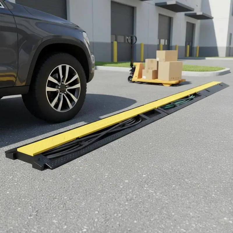 Rubber Cord Shield 1.2 x 1.2 Inch Channel For Driveway Sidewalk Parking Lot, Heavy Duty Load Capacity 3-Channel Modular Design Safety Yellow Striped Surface
Rubber Cord Shield 1.2 x 1.2 Inch Channel For Driveway Sidewalk Parking Lot, Heavy Duty Load Capacity 3-Channel Modular Design Safety Yellow Striped Surface