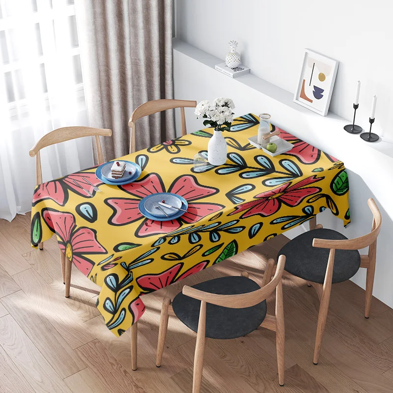 Vintage Style Flower Printed Tablecloth, Yellow Colorful Design Decorative Linen, Ideal for Dining Room, Kitchen, Wedding Party
Vintage Style Flower Printed Tablecloth, Yellow Colorful Design Decorative Linen, Ideal for Dining Room, Kitchen, Wedding Party