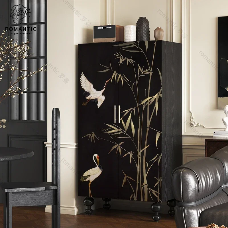 French retro bedroom household solid wood hanging wardrobe strong installation-free clothes storage cabinet
French retro bedroom household solid wood hanging wardrobe strong installation-free clothes storage cabinet
