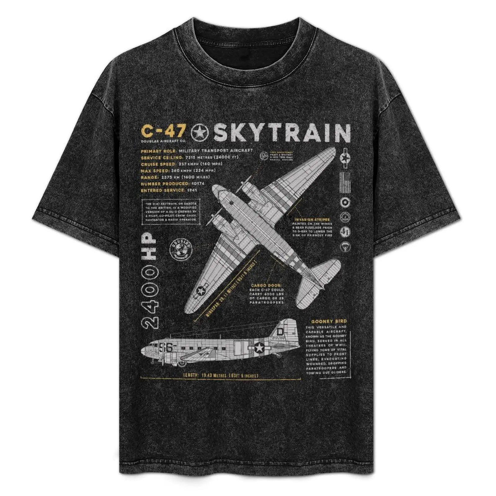 C-47 Skytrain T-Shirt Basic Solid Color Casual Tee Shirt
C-47 Skytrain T-Shirt Basic Solid Color Casual Tee Shirt