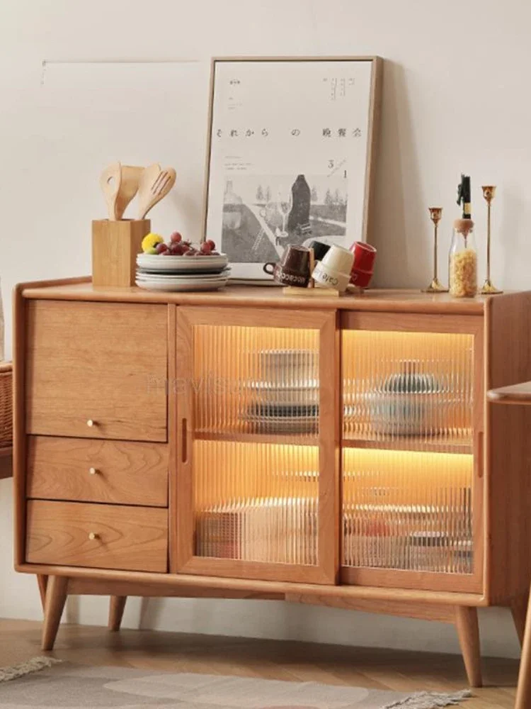 Solid Wood Dining Side Wine Cabinet Against The Wall Japanese-style Small Apartment Living Room Cabinet Nordic Locker Furniture
Solid Wood Dining Side Wine Cabinet Against The Wall Japanese-style Small Apartment Living Room Cabinet Nordic Locker Furniture
