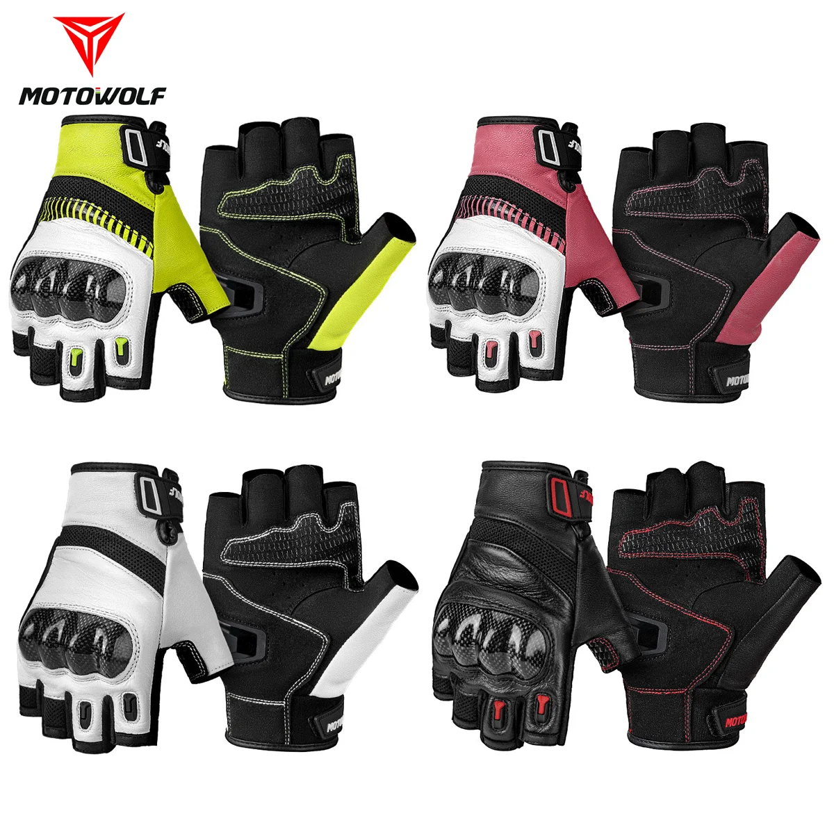 Half Finger Motorcycle Gloves Leather Carbon Fiber Knuckle Protector Palm Slider Pads Durable Riding Cycling Motocross Motorbike
Half Finger Motorcycle Gloves Leather Carbon Fiber Knuckle Protector Palm Slider Pads Durable Riding Cycling Motocross Motorbike
