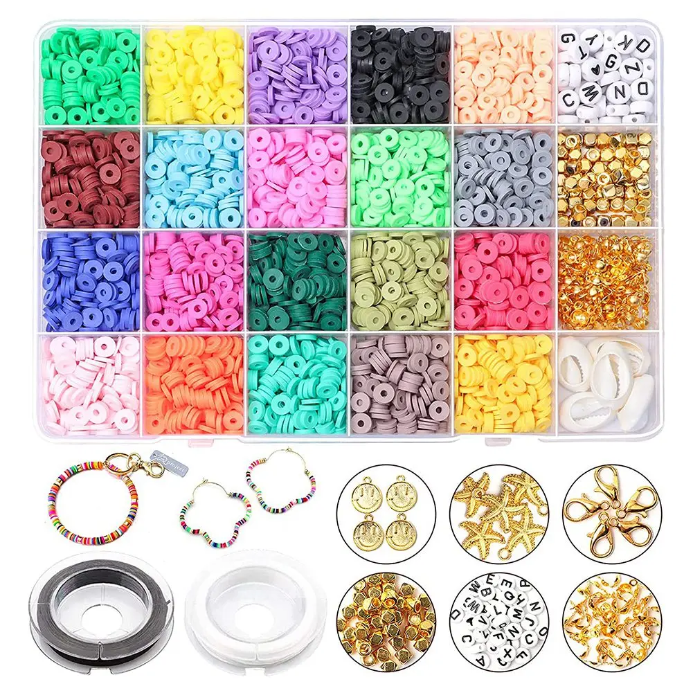 4600 Polymer Clay Beads for Bracelets, Flat Round Loose Spacer College Disc Beads for Jewelry Making Necklace
4600 Polymer Clay Beads for Bracelets, Flat Round Loose Spacer College Disc Beads for Jewelry Making Necklace