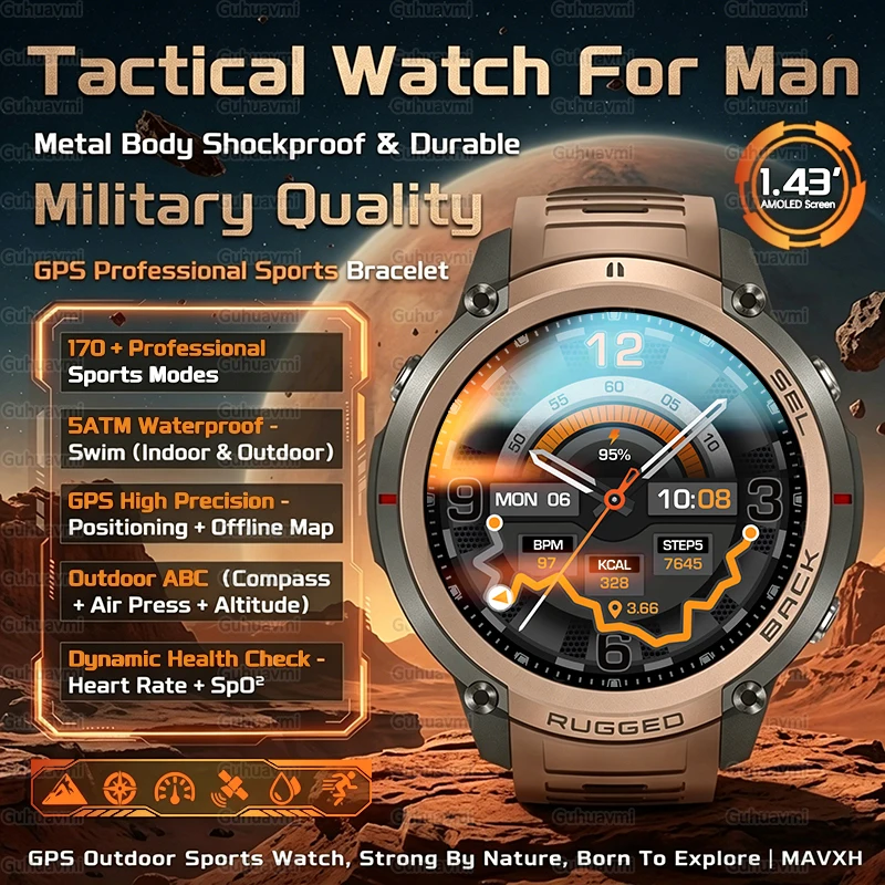 New Military Tank GPS Smart Watch Offline Map 10ATM Swim Altitude Compass Bluetooth Call Fitness Sports Smart Watches For man
New Military Tank GPS Smart Watch Offline Map 10ATM Swim Altitude Compass Bluetooth Call Fitness Sports Smart Watches For man