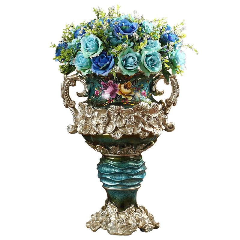 European Hotel Lobby Floor Large Vase Resin Crafts Fengshui Home Room Decoration Fake Flower Arrangement Ornaments Wedding Gifts
European Hotel Lobby Floor Large Vase Resin Crafts Fengshui Home Room Decoration Fake Flower Arrangement Ornaments Wedding Gifts