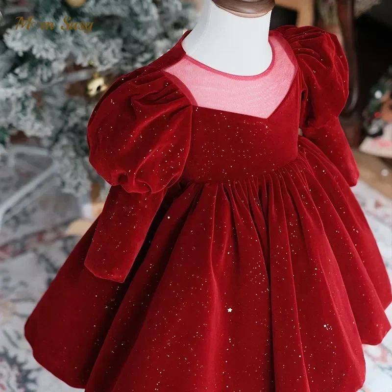 2025 Baby Girl Princess Infant Toddler Vestido Party Baby Clothes 1-12Y Velvet Red Dress Long Sleeve Spring Winter Party Dresses
2025 Baby Girl Princess Infant Toddler Vestido Party Baby Clothes 1-12Y Velvet Red Dress Long Sleeve Spring Winter Party Dresses