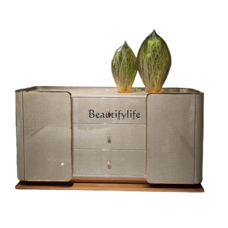 Italian light luxury solid wood Hong Kong style post-modern simple living room storage cabinet
Italian light luxury solid wood Hong Kong style post-modern simple living room storage cabinet