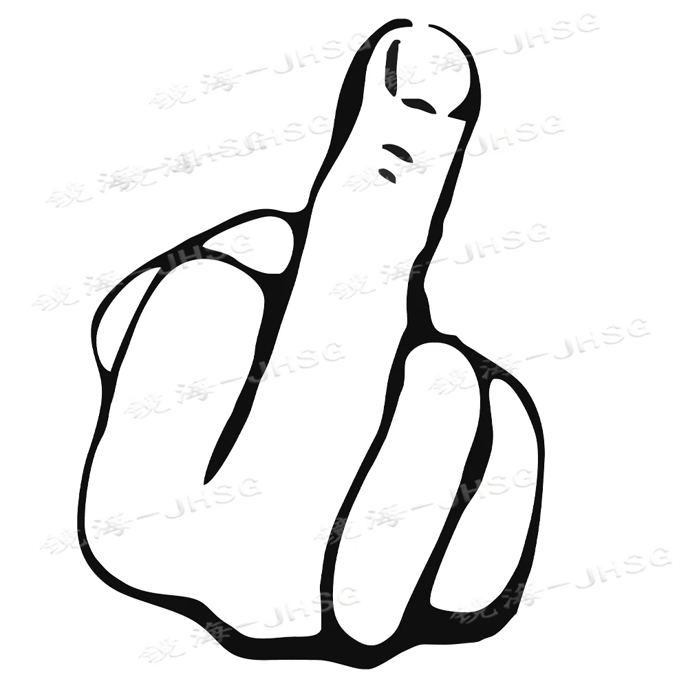 Personalized Middle Finger Cartoon Vinyl Car Styling Car Sticker Black/white
Personalized Middle Finger Cartoon Vinyl Car Styling Car Sticker Black/white