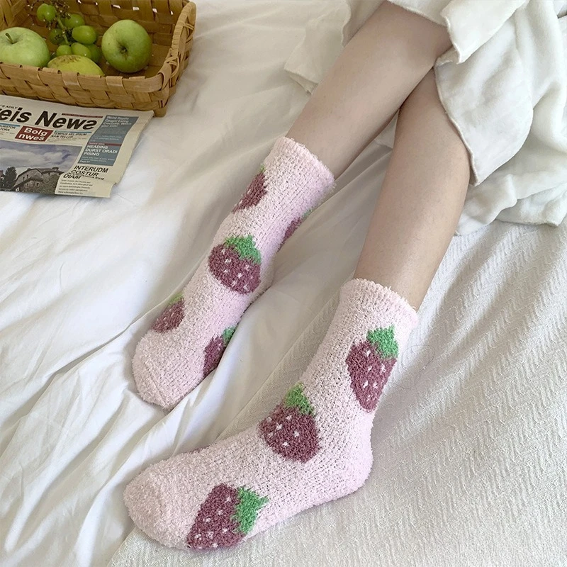 Kawaii Cute Socks Autumn Winter Thicken Warm Soft Plush Women Socks Coral Fleece Thermal Homewear Floor Sleeping Socks 
Kawaii Cute Socks Autumn Winter Thicken Warm Soft Plush Women Socks Coral Fleece Thermal Homewear Floor Sleeping Socks