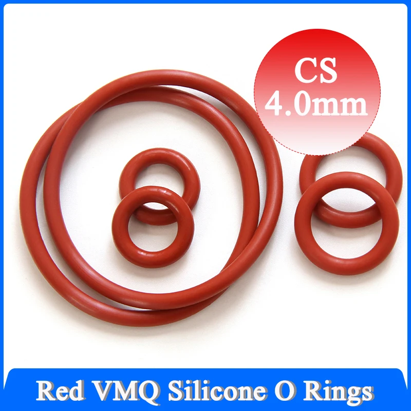 10/50Pcs Red Silicone VMQ O Ring Gaskets CS 4mm OD 12~155mm Food Grade Waterproof Washer Round O Shape Silicone Rubber Ring
10/50Pcs Red Silicone VMQ O Ring Gaskets CS 4mm OD 12~155mm Food Grade Waterproof Washer Round O Shape Silicone Rubber Ring