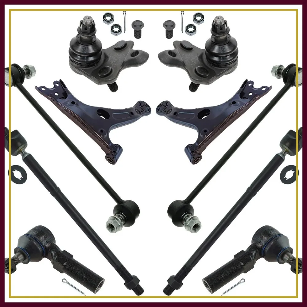 Front Steering and Suspension Kit with Tie Rods Control Arms Ball Joints Sway Bar Links for 2014-2018 Toyota Corolla & 2019 Corolla Sedan
Front Steering and Suspension Kit with Tie Rods Control Arms Ball Joints Sway Bar Links for 2014-2018 Toyota Corolla & 2019 Corolla Sedan