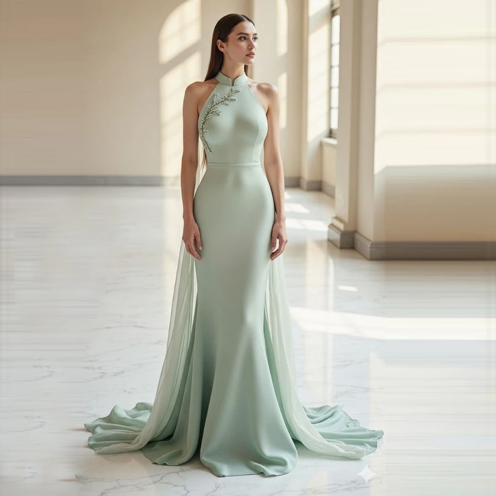 Вечернее платье из бисера с вырезом на шее, длиной до пола, платья для выпускного вечера для женщин, элегантные вечерние платья для официальной вечеринки
Вечернее платье из бисера с вырезом на шее, длиной до пола, платья для выпускного вечера для женщин, элегантные вечерние платья для официальной вечеринки