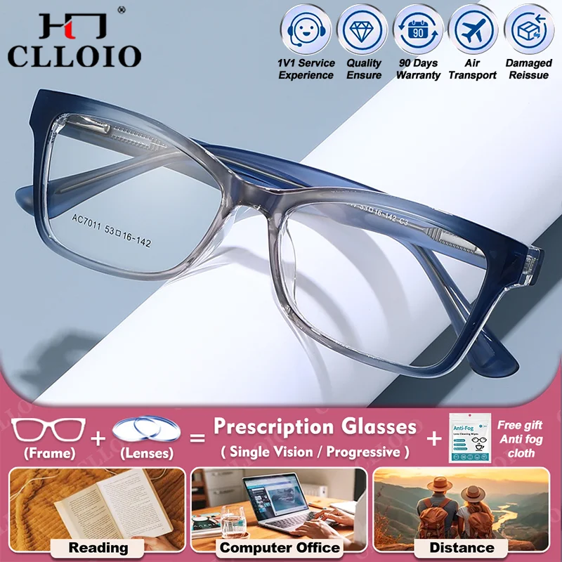 CLLOIO High Quality Square Frame Design Optical Prescription Myopia Glasses Women Blue Light Filter Progressive Reading Eyeware
CLLOIO High Quality Square Frame Design Optical Prescription Myopia Glasses Women Blue Light Filter Progressive Reading Eyeware