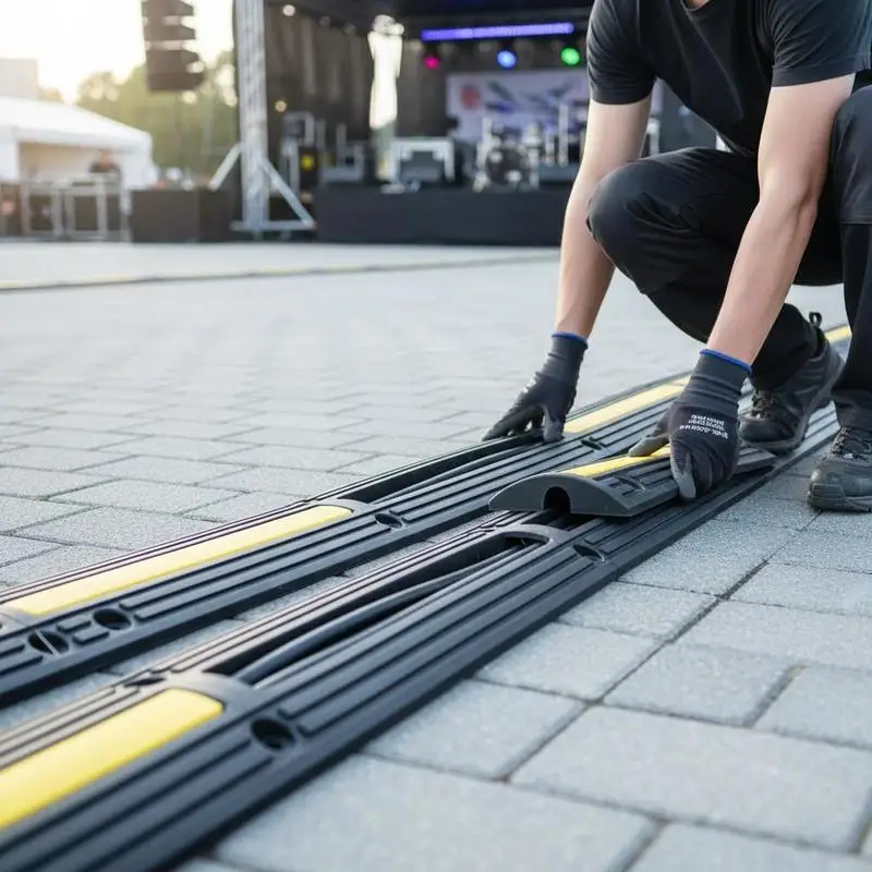 Rubber Cord Guard 3.28 ft 4 Pack 1 Channel For Residential Areas Private Garages Gardens 18000 lbs Capacity Heavy Duty Protective Wire Cover Speed Bumps Floor Cable Management Black Yellow High Visibility Hazard Striping Interlocking Design
Rubber Cord Guard 3.28 ft 4 Pack 1 Channel For Residential Areas Private Garages Gardens 18000 lbs Capacity Heavy Duty Protective Wire Cover Speed Bumps Floor Cable Management Black Yellow High Visibility Hazard Striping Interlocking Design