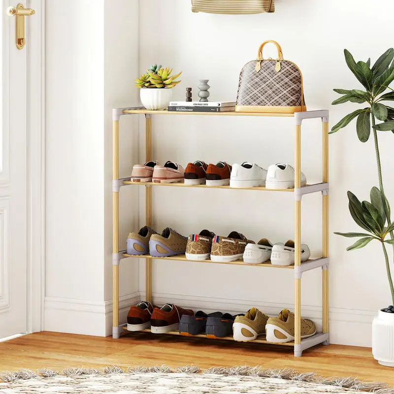 3/4-Tier Solid Wood Shoe Rack with Slatted Open Shelves-4-Tier
3/4-Tier Solid Wood Shoe Rack with Slatted Open Shelves-4-Tier