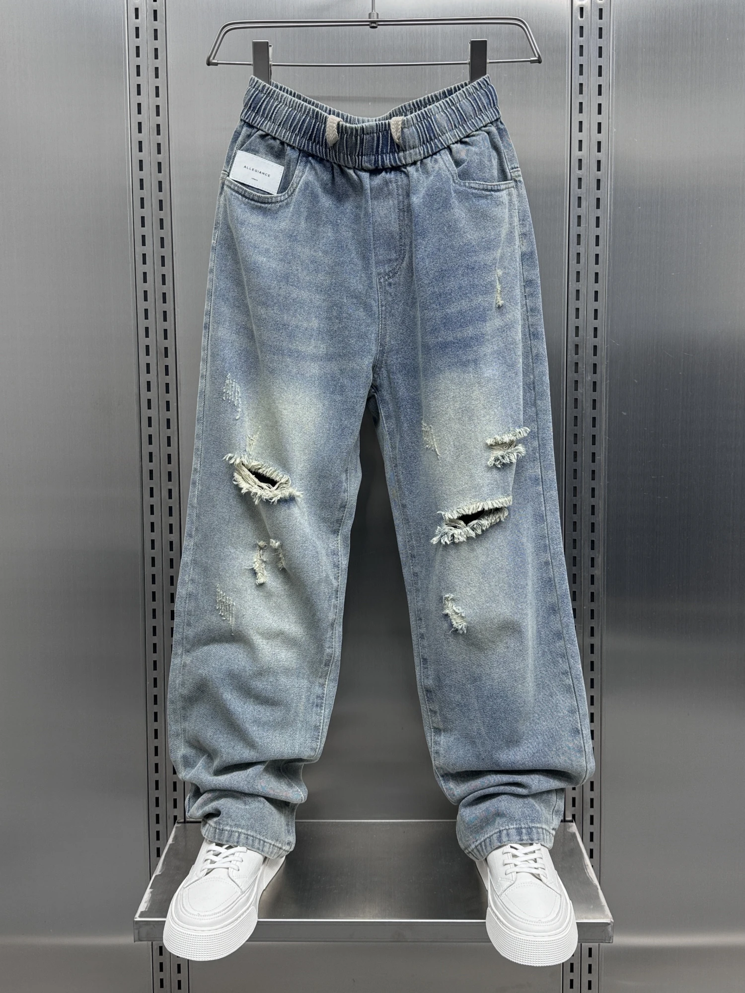 Trendy Men's Ripped Jeans Loose Straight Leg Jeans Spring Autumn New Sle Waed Casual Pants Wear Resistant Micro Stretch
Trendy Men's Ripped Jeans Loose Straight Leg Jeans Spring Autumn New Sle Waed Casual Pants Wear Resistant Micro Stretch