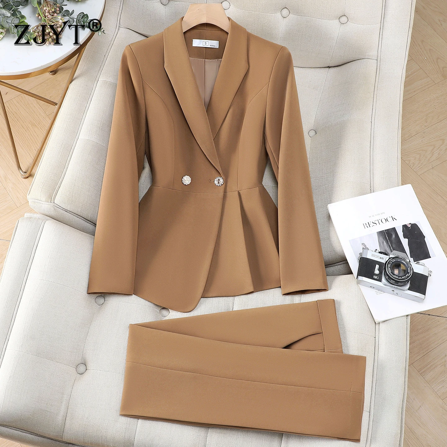 ZJYT New 2026 Autumn Blazer and Pants Two Piece Set Elegant Chic Woman Trousers Suit Ladies Office Formal Outfits Korean Fashion
ZJYT New 2026 Autumn Blazer and Pants Two Piece Set Elegant Chic Woman Trousers Suit Ladies Office Formal Outfits Korean Fashion