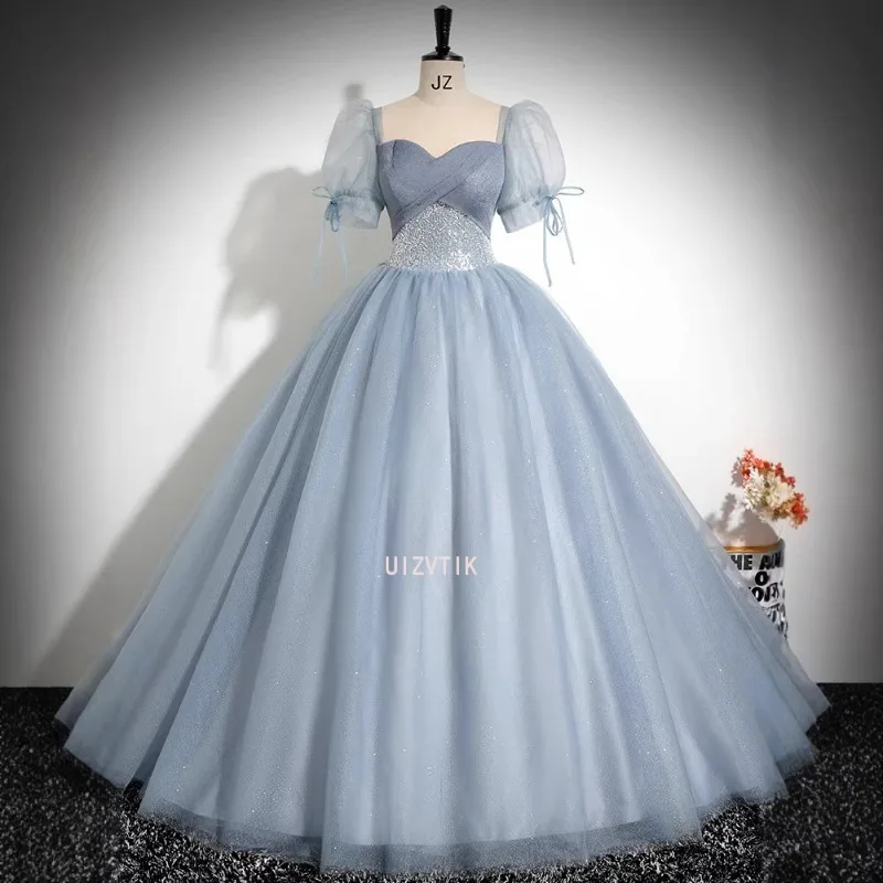 2026 New Customized Shiny Ball Gown Evening Dresses Women Sequins Puff sleeve Prom Birthday Party Gowns Formal Vestido De Noche
2026 New Customized Shiny Ball Gown Evening Dresses Women Sequins Puff sleeve Prom Birthday Party Gowns Formal Vestido De Noche