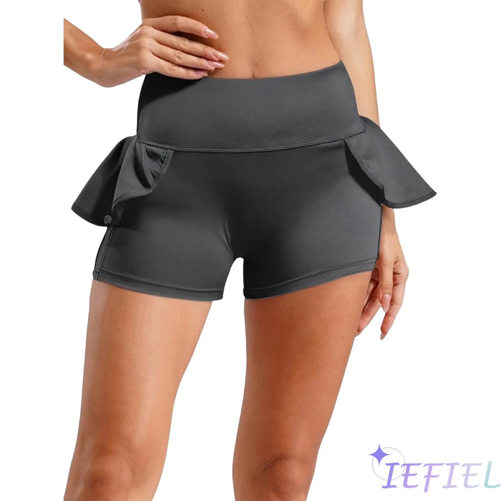 Womens Sports Shorts High Waist Elastic with Peplum Style for Jogging Gym Yoga Workouts Adult Slimming Exercise Costume
Womens Sports Shorts High Waist Elastic with Peplum Style for Jogging Gym Yoga Workouts Adult Slimming Exercise Costume