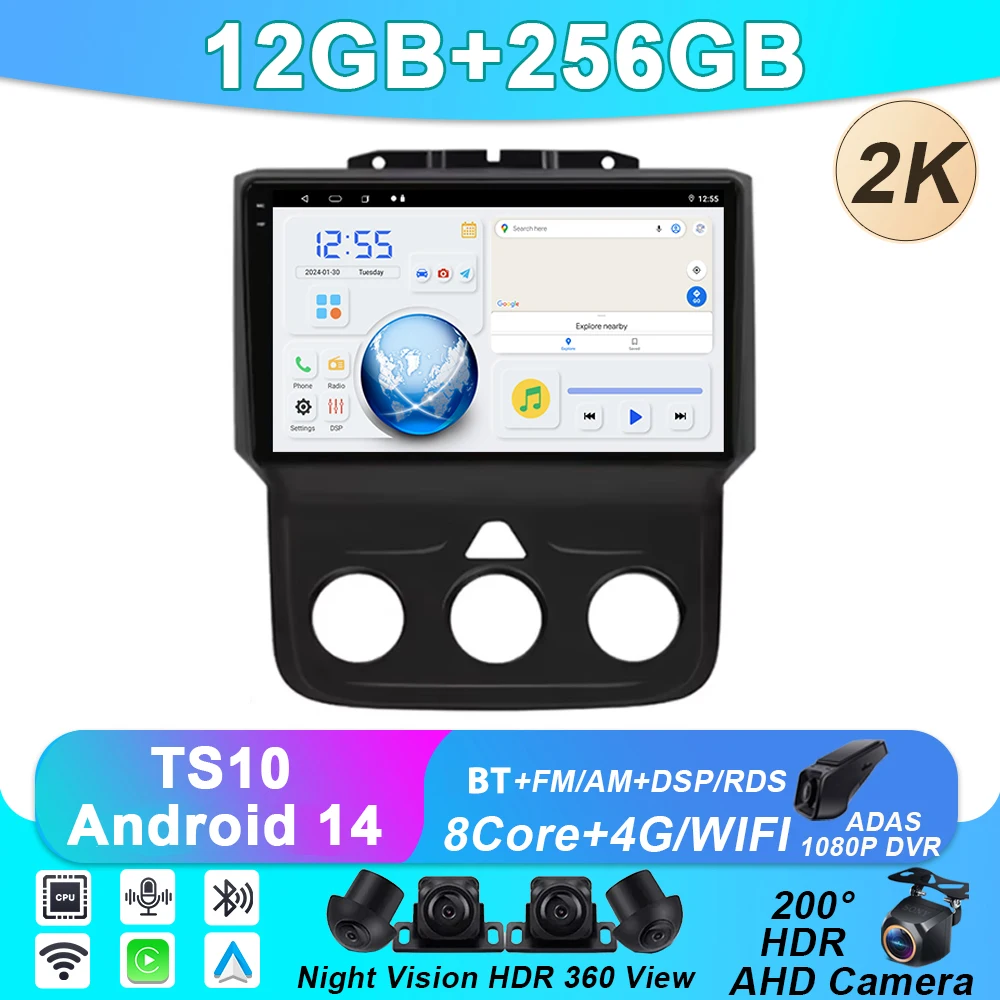 4G WIFI Head Unit For Dodge Ram 1500 2500 3500 2013 2014 2015 - 2018 Car Android Auto Radio Multimedia Player GPS Navigation DSP
4G WIFI Head Unit For Dodge Ram 1500 2500 3500 2013 2014 2015 - 2018 Car Android Auto Radio Multimedia Player GPS Navigation DSP