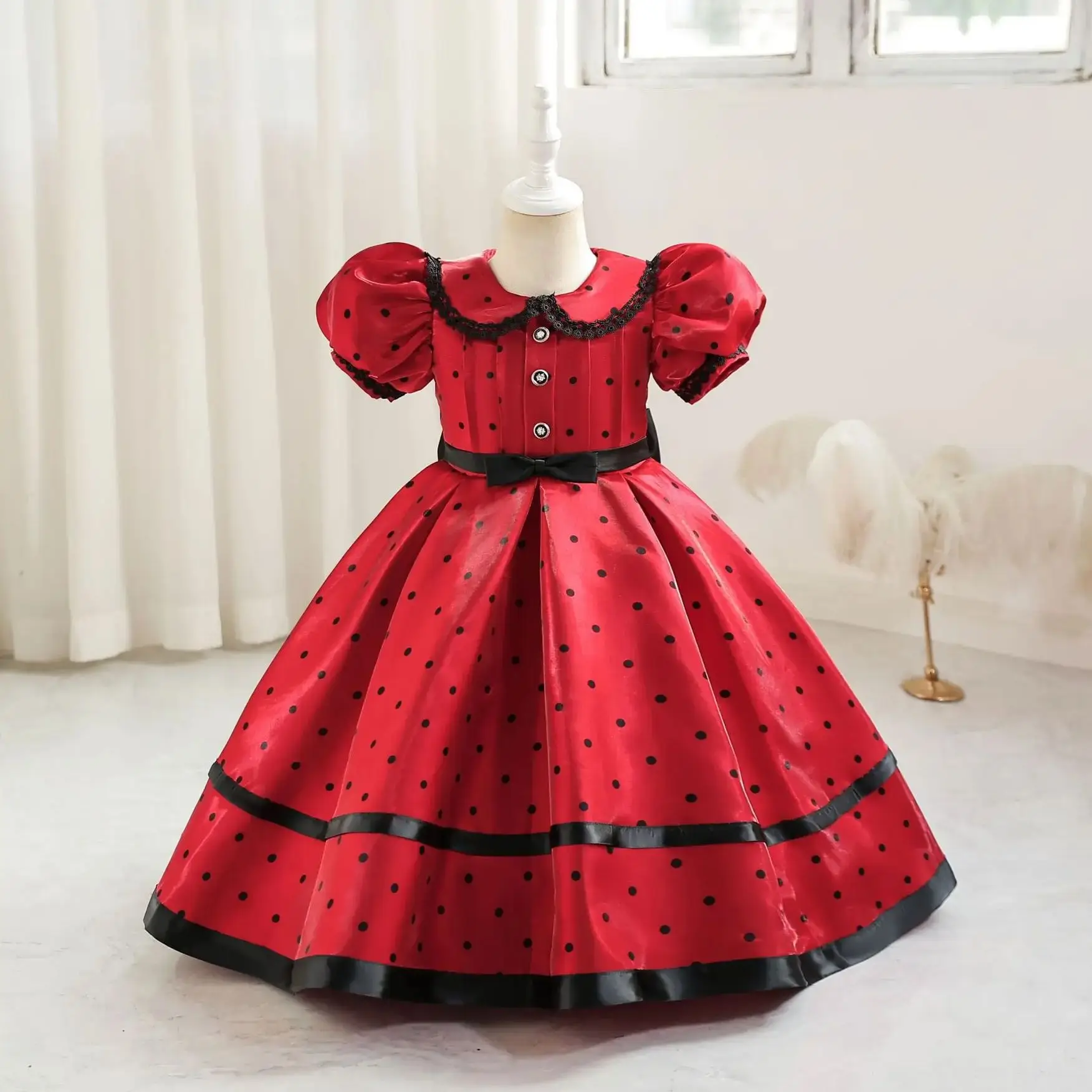 HETISO Girls Christmas Dots Dress Red Black Children's Wedding Party Ball Gown Toddler Kids School Wear 1-7 Years
HETISO Girls Christmas Dots Dress Red Black Children's Wedding Party Ball Gown Toddler Kids School Wear 1-7 Years