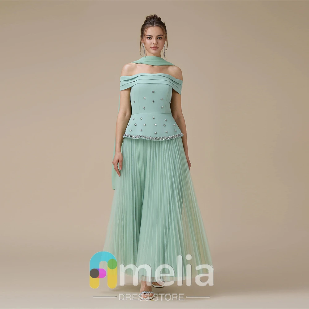 Amelia A-Line Evening Dress with Drill Off Shoulder Sleeves Prom Dressees For Women Wedding Party Formal Gowns Arabia
Amelia A-Line Evening Dress with Drill Off Shoulder Sleeves Prom Dressees For Women Wedding Party Formal Gowns Arabia