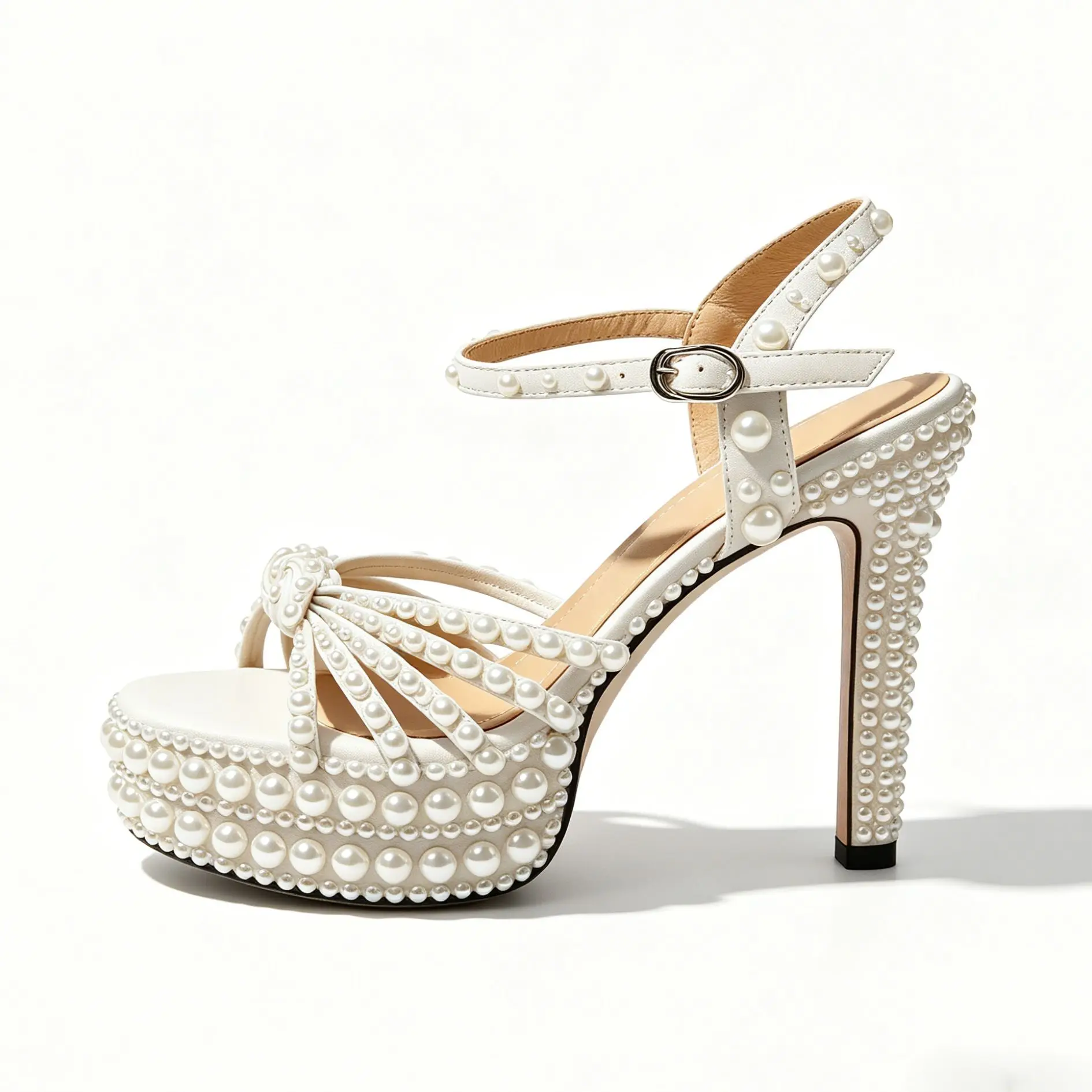 European and American white waterproof table high heels women's thick heel silk open-toed high-heeled sandals pearl strap bow
European and American white waterproof table high heels women's thick heel silk open-toed high-heeled sandals pearl strap bow
