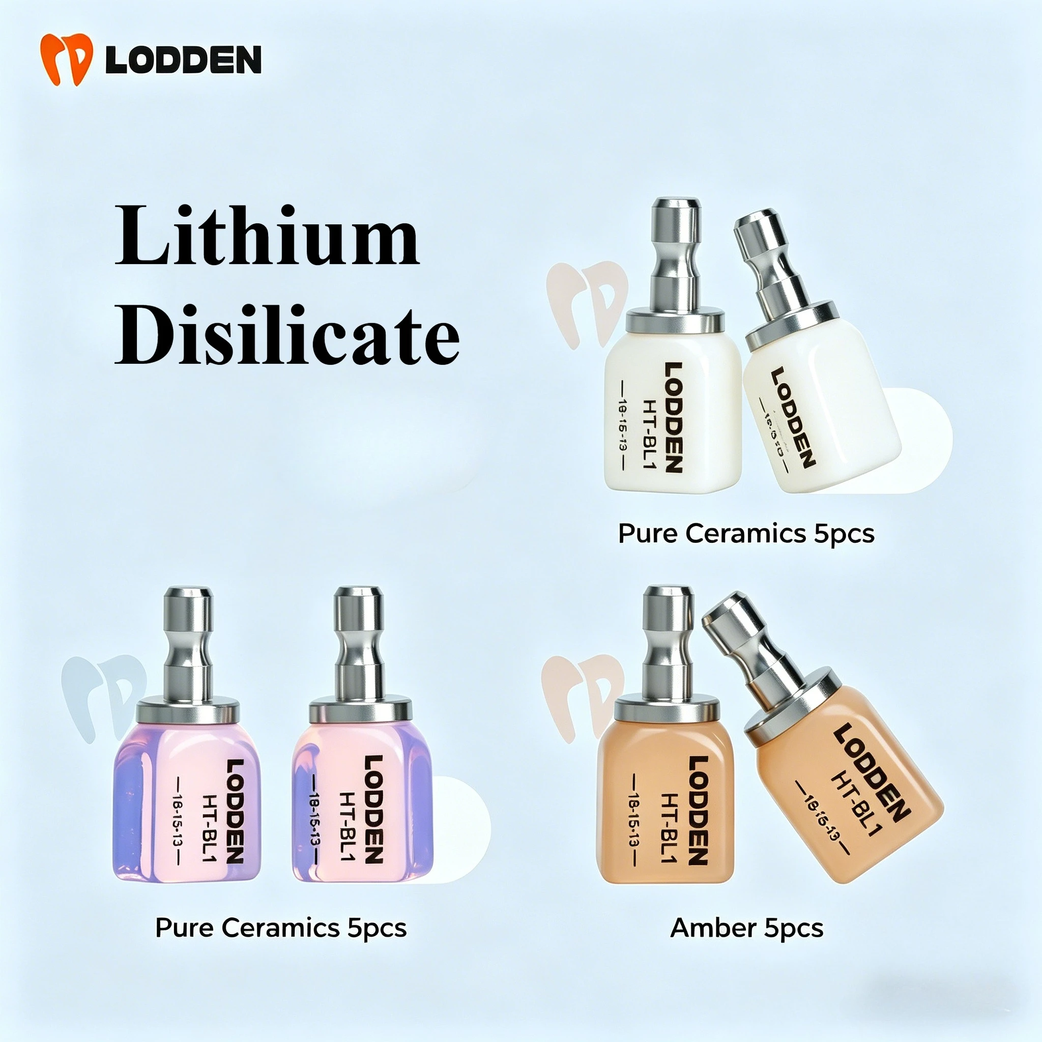 Lodden C14 HT Pure Crystal Amber Lithium Disilicate Glass Ceramic Block CAD CAM Dental Lab Material For Veneer Restoration
Lodden C14 HT Pure Crystal Amber Lithium Disilicate Glass Ceramic Block CAD CAM Dental Lab Material For Veneer Restoration