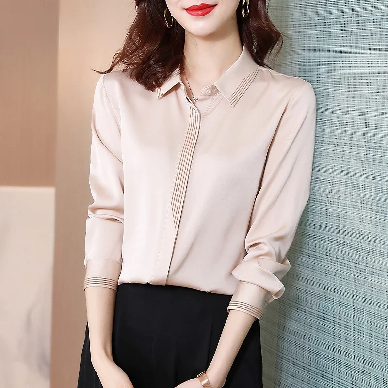 Tops For Women 92% Mulberry Silk Shirts Women's Clothing Spring Autumn Shirt Long Sleeve Tops Woman Luxury Shirts Ropa Mujer LM
Tops For Women 92% Mulberry Silk Shirts Women's Clothing Spring Autumn Shirt Long Sleeve Tops Woman Luxury Shirts Ropa Mujer LM