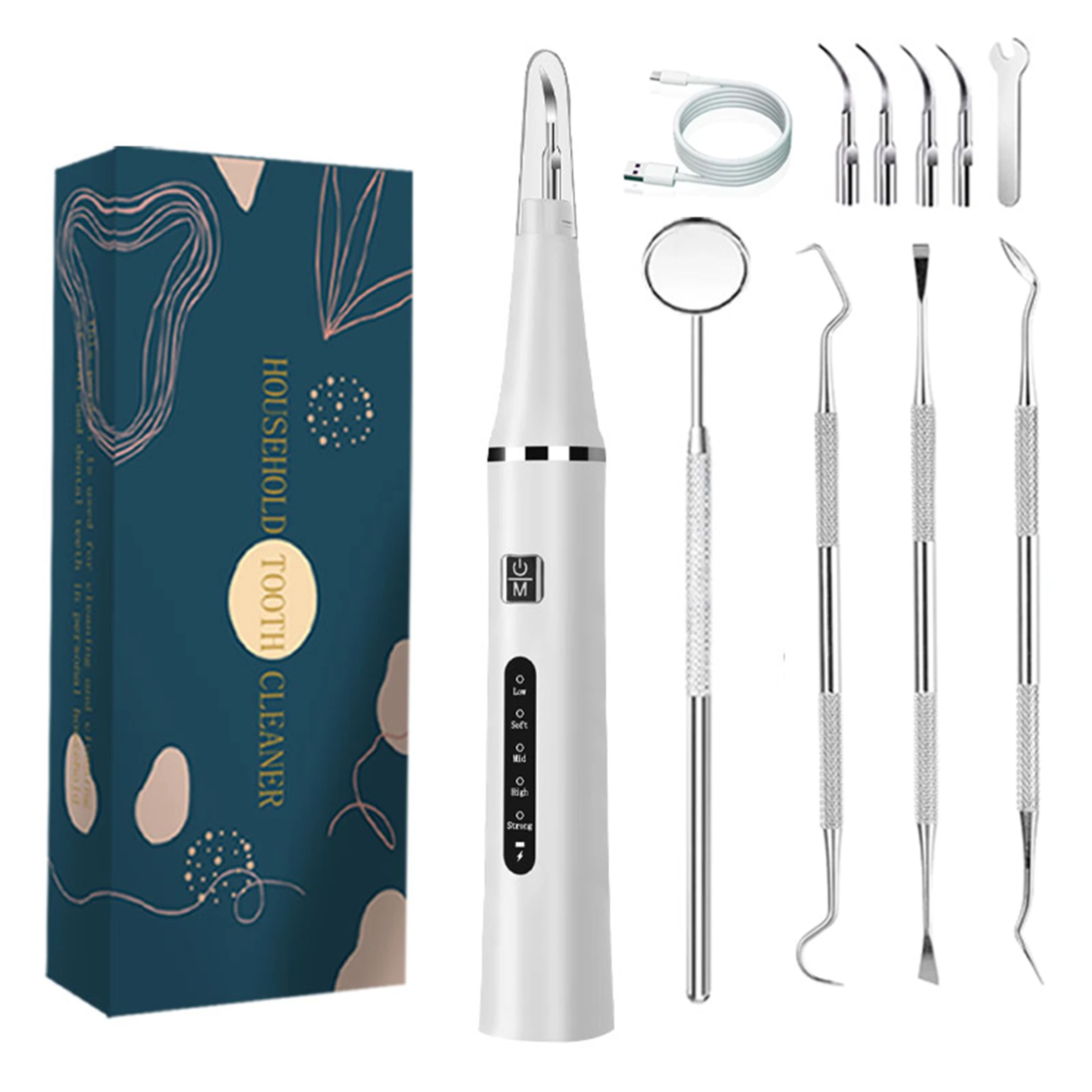 Ultrasonic Dental Scaler Tartar Remover 5 modes with LED Light Household Teeth Cleaning Tools Dental Cleaner Oral Care
Ultrasonic Dental Scaler Tartar Remover 5 modes with LED Light Household Teeth Cleaning Tools Dental Cleaner Oral Care