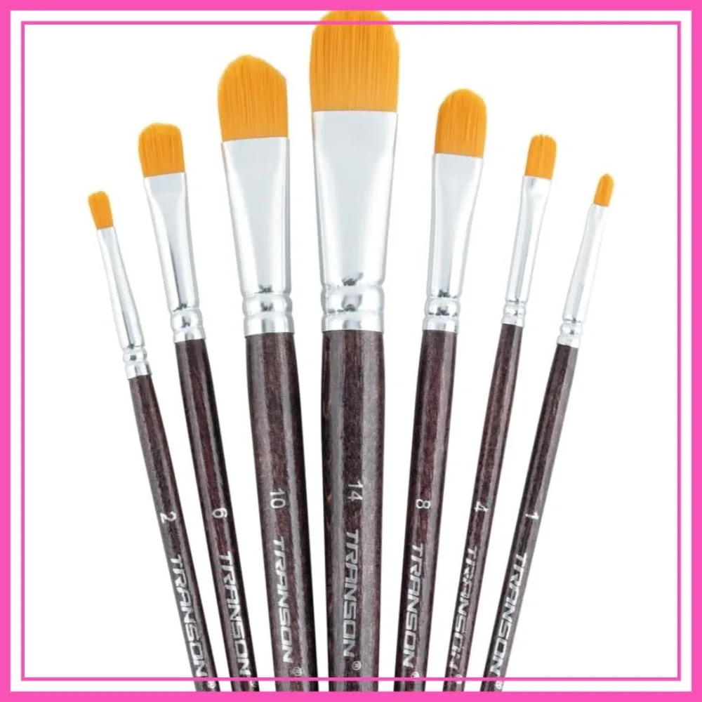 7pcs Artist Filbert Paintbrush Set for Acrylic, Watercolor, Gouache, Oil and Body Painting
7pcs Artist Filbert Paintbrush Set for Acrylic, Watercolor, Gouache, Oil and Body Painting