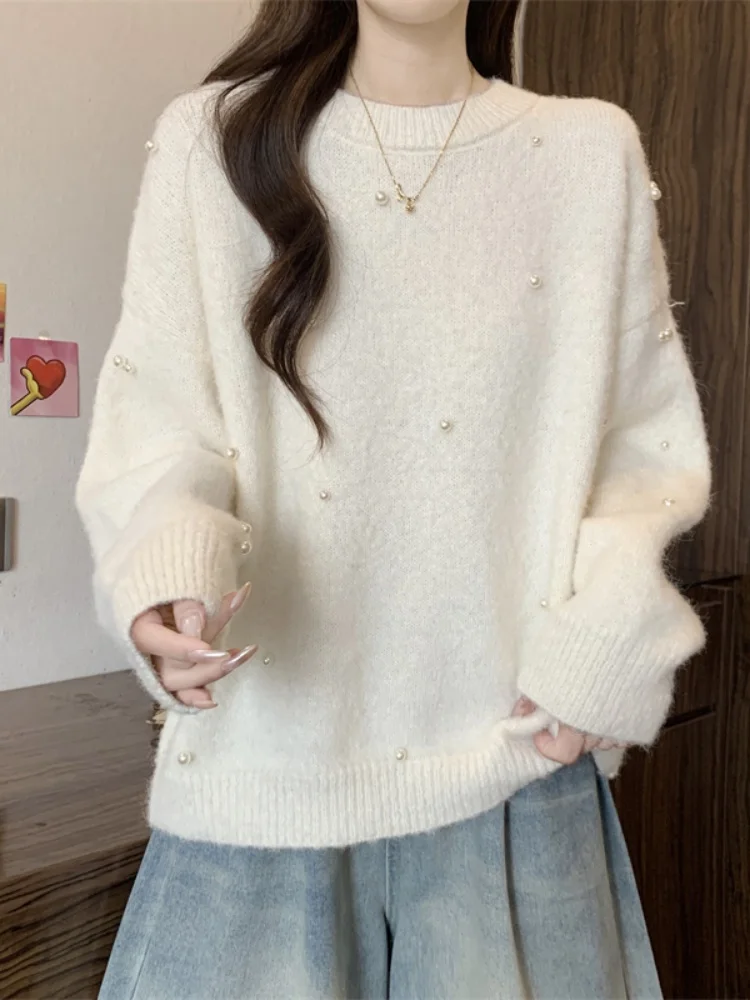 SMTHMA New Autumn Winter Lazy Style Luxury O-Neck Full Sleeve Pullover Sweater Women's Mohair Soft Sticky Top
SMTHMA New Autumn Winter Lazy Style Luxury O-Neck Full Sleeve Pullover Sweater Women's Mohair Soft Sticky Top