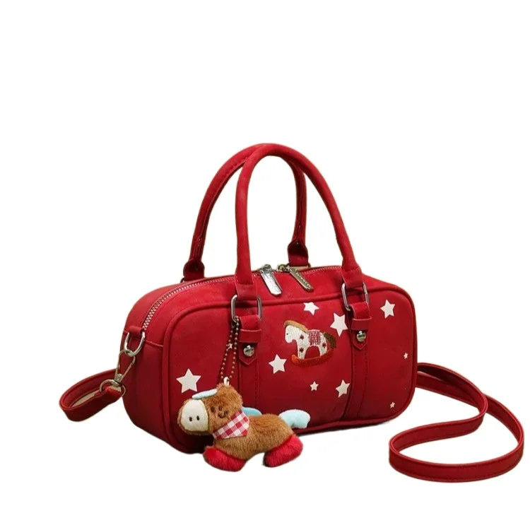 Red Star Print Pillow Handbag Cute Hand-to-hand Crossbody Bag Versatile Small Bag Niche Shoulder Bag High Appearance Level 2026
Red Star Print Pillow Handbag Cute Hand-to-hand Crossbody Bag Versatile Small Bag Niche Shoulder Bag High Appearance Level 2026