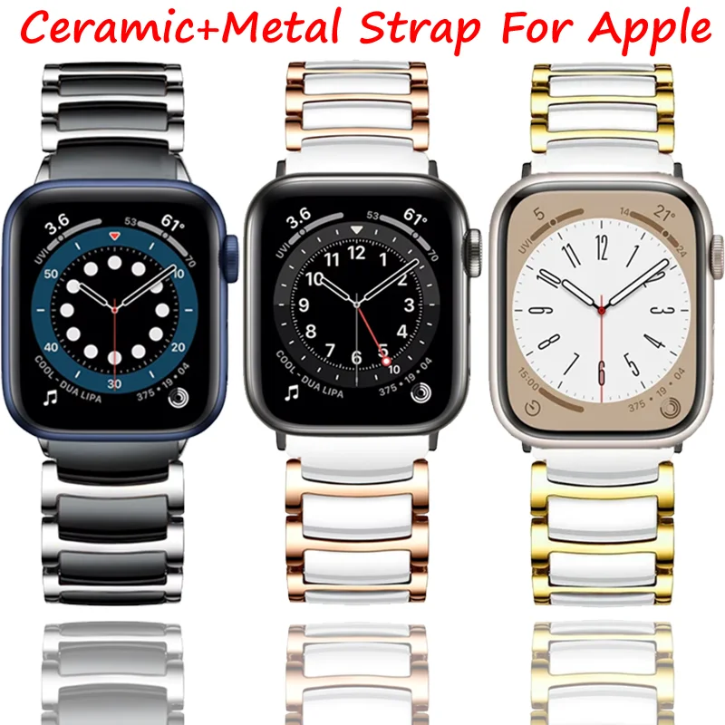 Керамический металлический ремешок для Apple Watch Ultra 2 49 мм 45 мм 40 мм 44 мм 41/42/46 мм Модный браслет для iWatch 10 9 8 7 6 5 4 SE Correa
Керамический металлический ремешок для Apple Watch Ultra 2 49 мм 45 мм 40 мм 44 мм 41/42/46 мм Модный браслет для iWatch 10 9 8 7 6 5 4 SE Correa