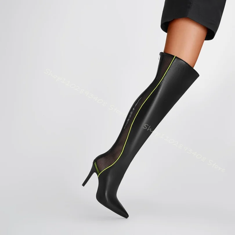 Black Hollow Splicing Knee Boots Pointed Toe Back Zipper Stiletto High Heels Sexy Women Fashion Shoes 2023 Zapatos Para Mujere
Black Hollow Splicing Knee Boots Pointed Toe Back Zipper Stiletto High Heels Sexy Women Fashion Shoes 2023 Zapatos Para Mujere