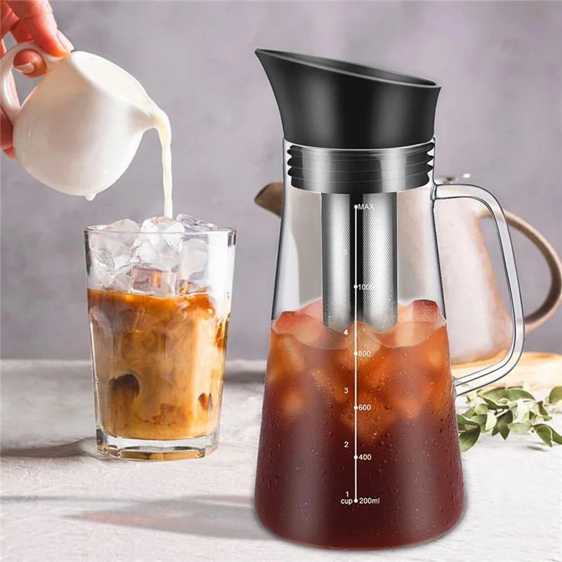 Кофеварка ABRB-Cold Brew, кофеварка со льдом, прочная стеклянная и герметичная крышка, кофейник 1,2 л
Кофеварка ABRB-Cold Brew, кофеварка со льдом, прочная стеклянная и герметичная крышка, кофейник 1,2 л