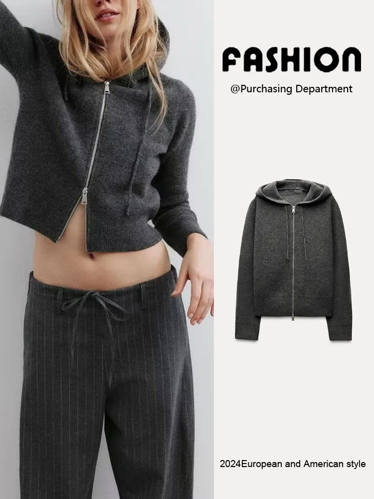 Spring New Arrival Women's Faionable Versatile Simple Hooded Zipper Long Sve Flat Needle Sweatirt Commute Sle Slim Fit
Spring New Arrival Women's Faionable Versatile Simple Hooded Zipper Long Sve Flat Needle Sweatirt Commute Sle Slim Fit