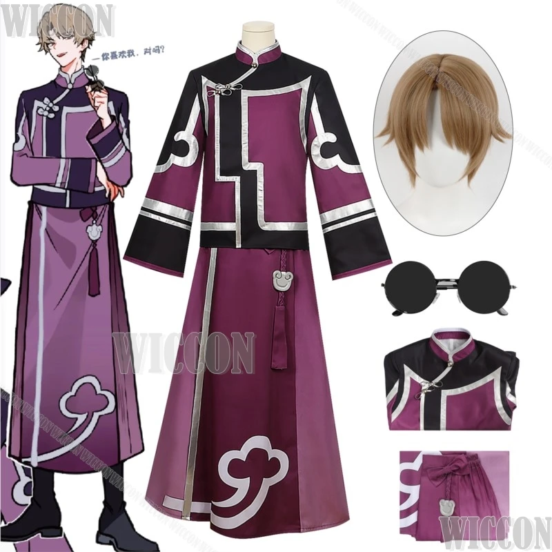 Lyndon Skott Game Honkai Star Rail Cosplay Brown Wig China Style Purple Suit Sunglasses Man Halloween Comic Con Cos Customized
Lyndon Skott Game Honkai Star Rail Cosplay Brown Wig China Style Purple Suit Sunglasses Man Halloween Comic Con Cos Customized
