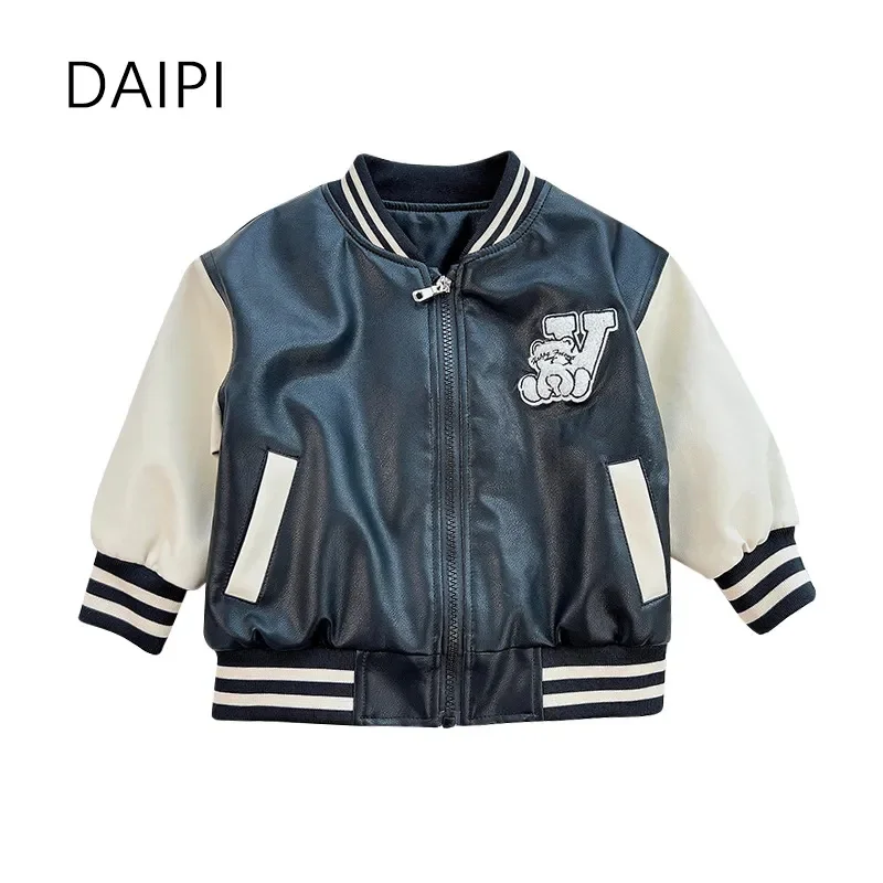 Baseball Leather Jacket for Boy Zipper Plush PU Baby Boys Clothes Girl 2023 New Winter s Child Coat
Baseball Leather Jacket for Boy Zipper Plush PU Baby Boys Clothes Girl 2023 New Winter s Child Coat