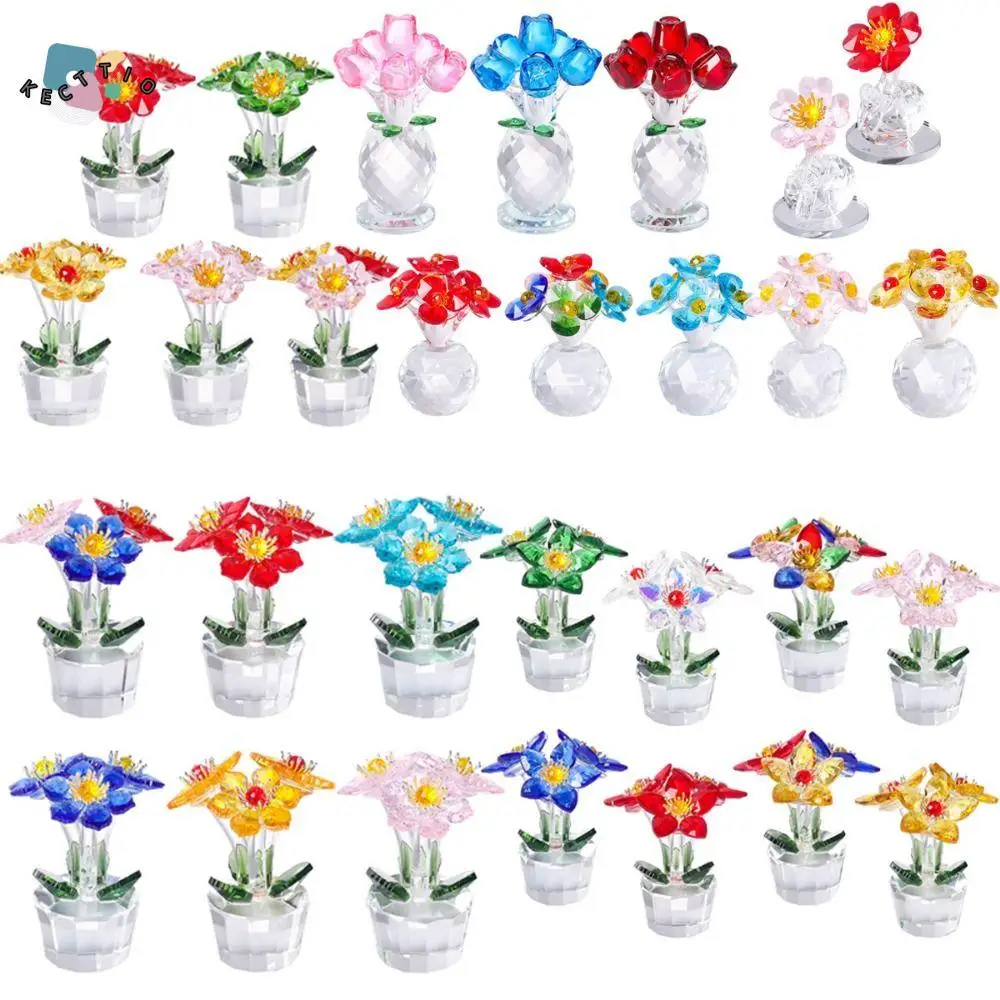 Handcraft Crystal Flower Statue Clear Base Rose Tulip Mini Glass Flower Sculpture High Transparence Gift
Handcraft Crystal Flower Statue Clear Base Rose Tulip Mini Glass Flower Sculpture High Transparence Gift